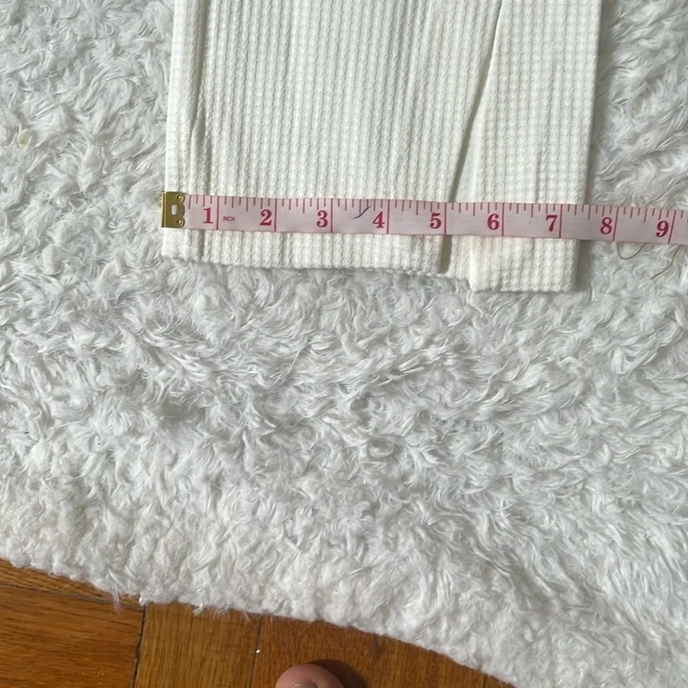 Maison d’Amelie White Ribbed Pants